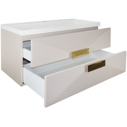 Тумба подвесная с раковиной Azario Zena 100/2 100 см CS00096979, кашемир фото 