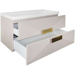 Тумба подвесная с раковиной Azario Zena 80/2 80 см CS00097029, кашемир фото 