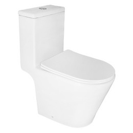 Унитаз-моноблок безободковый Azario Prime AZ-1363OP с тонкой крышкой микролифт фото 