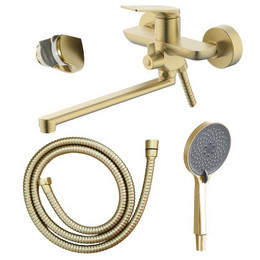 Смеситель для ванны Azario Lursy AZ-K1749MG, золото матовое фото 