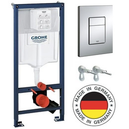 Инсталляция для подвесного унитаза Grohe Rapid SL 38536001 с кнопкой смыва хром 38732000 фото 