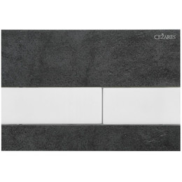 Кнопка смыва Cezares Lux LUX-PN-BIO, чёрный/белый матовый фото 