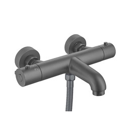 Смеситель для ванны с термостатом Aquatek Вега AQ1043BGM, оружейная сталь фото 