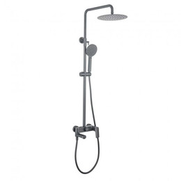 Душевая стойка Aquatek Вега AQ2040BGM, оружейная сталь фото 