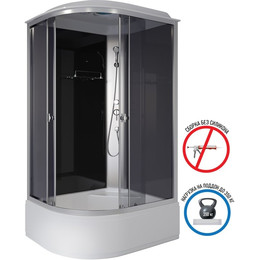 Душевая кабина Niagara Eco 100x80 см E100/80/40R/TN, серебро/тонированное (безсиликоновая сборка) фото 