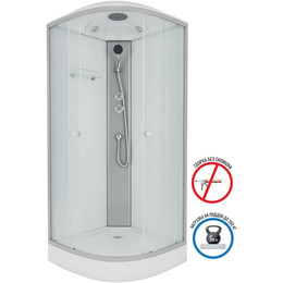 Душевая кабина Niagara Eco 80x80 см E80/13/MT, хром матовый/матовое (безсиликоновая сборка) фото 