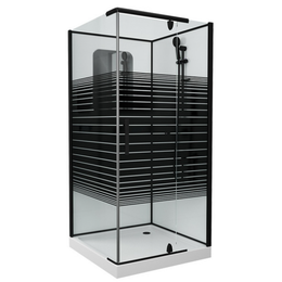 Душевое кабина Grossman Classic 100x100 см GR270QR, чёрный/узор фото 