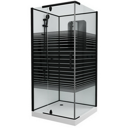 Душевое кабина Grossman Classic 90x90 см GR271QL, чёрный/узор фото 