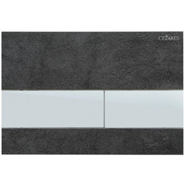 Кнопка смыва Cezares Lux LUX-PN-01, чёрный/хром фото 