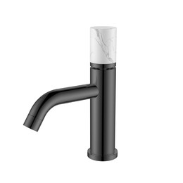 Смеситель для раковины Boheme Stick 121-SGM-MR-W, графит глянец фото 