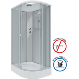 Душевая кабина Niagara Eco 120x80 см NG-3312-14L, серебро/матовое (безсиликоновая сборка) фото 