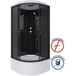 Душевая кабина Niagara Classic 90x90 см NG-6508-14, чёрный/тонированное (безсиликоновая сборка) фото 