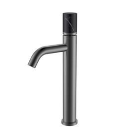 Смеситель для раковины высокий Boheme Stick 122-GM-MR-B, графит фото 