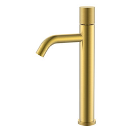 Смеситель для раковины высокий Boheme Stick 122-MG.2, золото матовое фото 