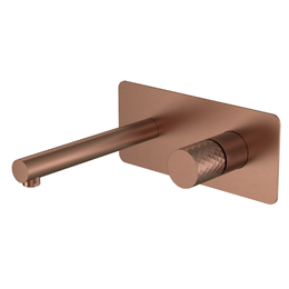 Смеситель для раковины настенный Boheme Stick 125-BRB (со скрытой частью) брашированная бронза фото 