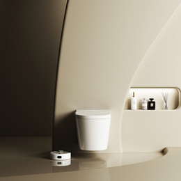 Подвесной импульсный унитаз-биде Abber Bequem AC1123SR с крышкой микролифт фото 