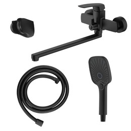 Смеситель для ванны Azario Conda AZ-K1711B, чёрный матовый фото 