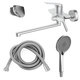 Смеситель для ванны Azario Lursy AZ-K1749BN, сатин фото 