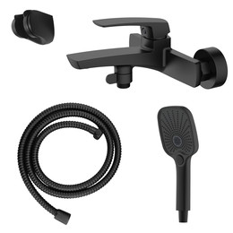 Смеситель для ванны Azario Conda AZ-K3011B, чёрный матовый фото 