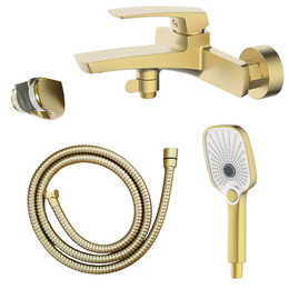 Смеситель для ванны Azario Conda AZ-K3011MG, золото матовое фото 