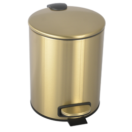 Ведро для мусора с педалью Boheme Uno 10426-MG, цвет золото матовое фото 