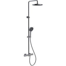 Душевая стойка с термостатом Gappo G2495-79, оружейная сталь, Цвет производителя: оружейная сталь фото 