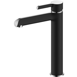 Смеситель для раковины высокий Gappo G1003-16, черный/хром фото 