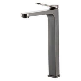 Смеситель для раковины высокий Gappo G10-9 G1010-29, оружейная сталь, Цвет производителя: оружейная сталь фото 