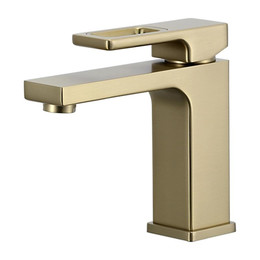 Смеситель для раковины Gappo G17-3 G1017-3, золото сатин фото 