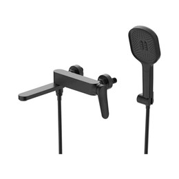 Смеситель для ванны с выдвижным изливом Gappo G10-6 G3210-6, чёрный, Цвет производителя: чёрный фото 