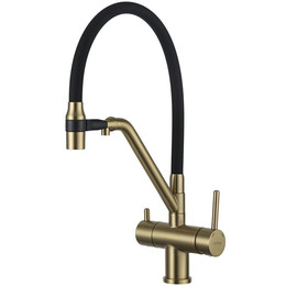 Смеситель для кухни Gappo G4398-83, золото/черный фото 