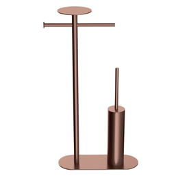 Стойка с полотенцедержателем и ёршиком Boheme Venturo 10953-CB, цвет брашированная медь фото 