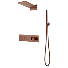 Душевая система для душа с термостатом Boheme Fusion 131-BRB (со скрытой частью) брашированная бронза фото 