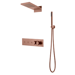 Душевая система для душа с термостатом Boheme Fusion 131-CB (со скрытой частью) брашированная медь фото 