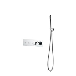Душевая система для душа с термостатом Boheme Fusion 131-SYS-CR (со скрытой частью) фото 