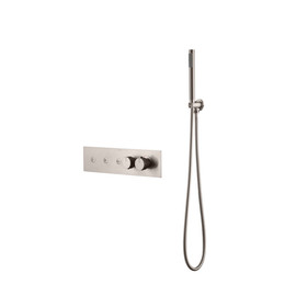 Душевая система для душа с термостатом Boheme Fusion 131-SYS-NB (со скрытой частью) никель фото 