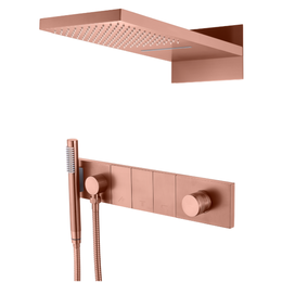 Душевая система для душа Boheme Zodiac 132-CB (со скрытой частью) брашированная медь фото 