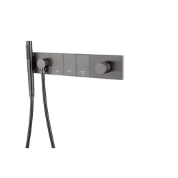 Душевая система для душа Boheme ZODIAC 132-SYS-GM (со скрытой частью) графит фото 