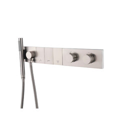 Душевая система для душа с термостатом Boheme ZODIAC 133-SYS-NB (со скрытой частью) никель фото 