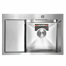 Кухонная мойка Gerhans K37851-R 1 мм, нержавеющая сталь R, Цвет производителя: нержавеющая сталь фото 
