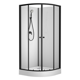 Душевая кабина Loranto Neo 100х100 см CS-21800-100, чёрный/прозрачное фото 