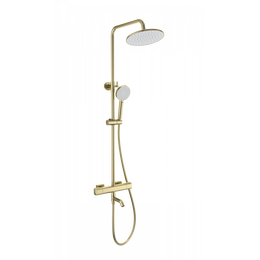 Душевая стойка с термостатом Wonzon & Woghand Stay WW-B3051-A1-BG, золото брашированное фото 