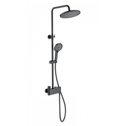 Душевая стойка с термостатом Wonzon & Woghand Muse WW-B3110-MB, чёрный матовый фото 