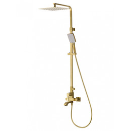 Душевая стойка Wonzon & Woghand Flex WW-88047072-BG, золото брашированное фото 