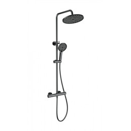 Душевая стойка с термостатом Wonzon & Woghand Inn WW-B3013-T1-BGG, тёмный графит брашированный фото 