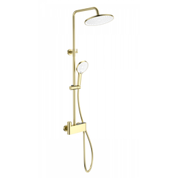Душевая стойка с термостатом Wonzon & Woghand Muse WW-B3110-BG, золото брашированное фото 
