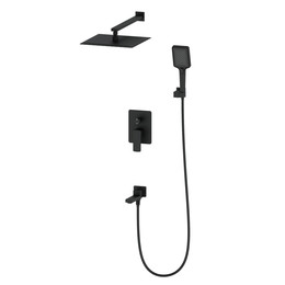 Душевая система для ванны Wonzon & Woghand Edge WW-88939003-MB, чёрный матовый фото 