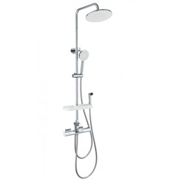 Душевая стойка с термостатом и гигиеническим душем Wonzon & Woghand Plate WW-C3017-A1-CR фото 