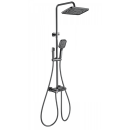 Душевая стойка с термостатом Wonzon & Woghand Muse WW-B3112-BGG, тёмный графит брашированный фото 