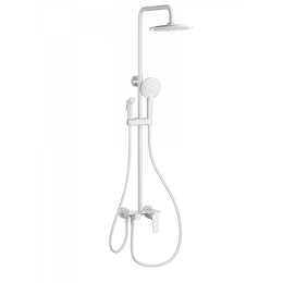 Душевая стойка с гигиеническим душем Wonzon & Woghand WW-A30874-MW, белый матовый фото 